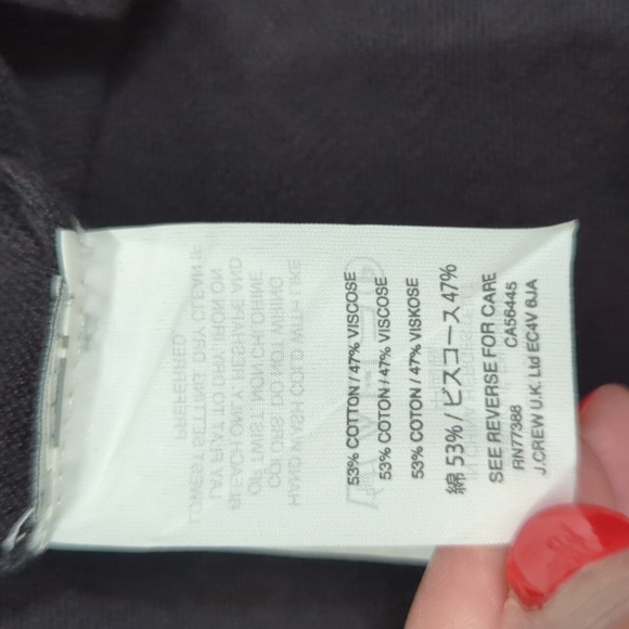 J.Crew Black Cotton Viscose Button Front Cardigan Sweater Size L Classic - Picture 10 of 12